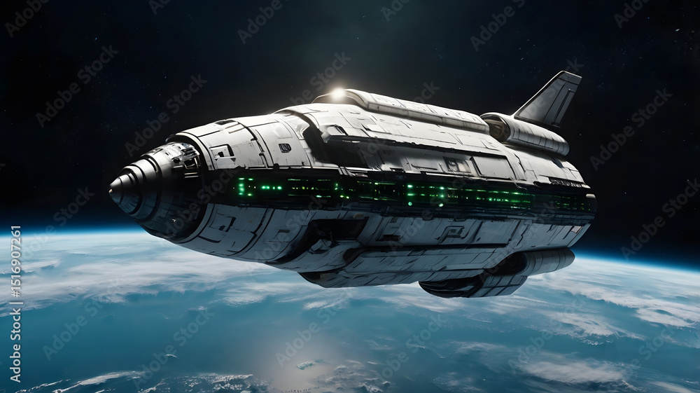 Fototapeta premium white spaceship