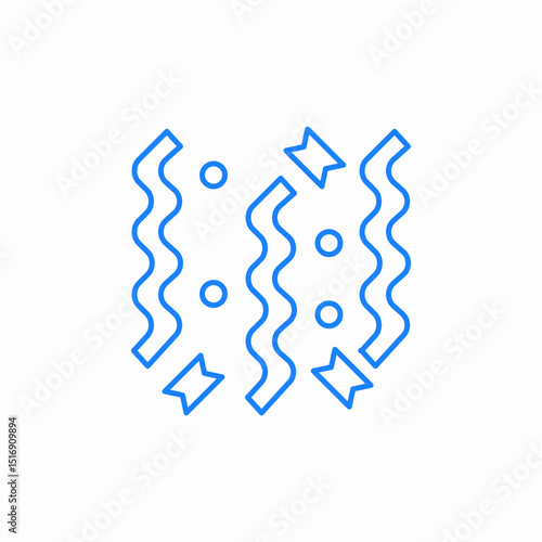 party streamers celebration fun icon sign vector