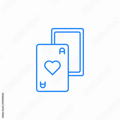 playing cards ace icon sign vector