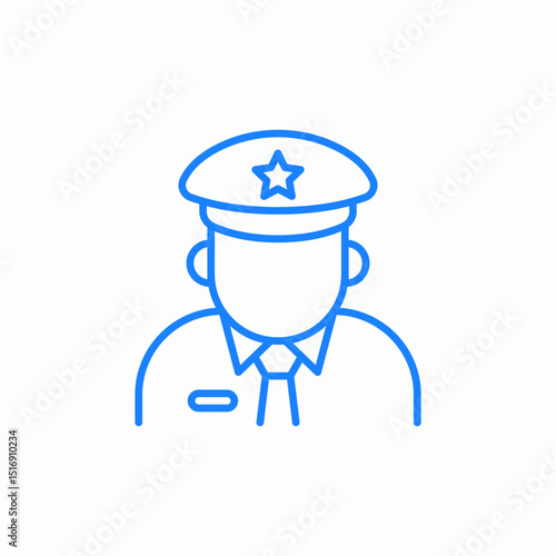 police officer person icon sign vector