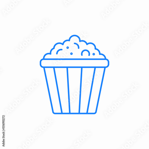 popcorn in cup icon sign vector
