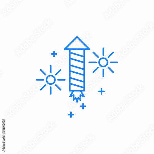 rocket launch blastoff icon sign vector