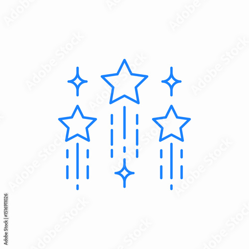 shooting stars icon sign vector