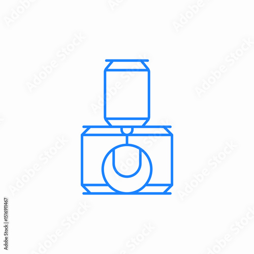 soda cans pack icon sign vector