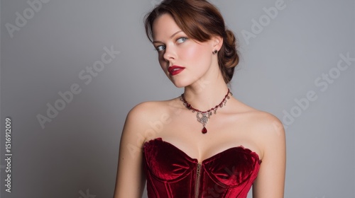 Wallpaper Mural Woman in swimwear poses confidently in a studio setting highlighting fashion Torontodigital.ca