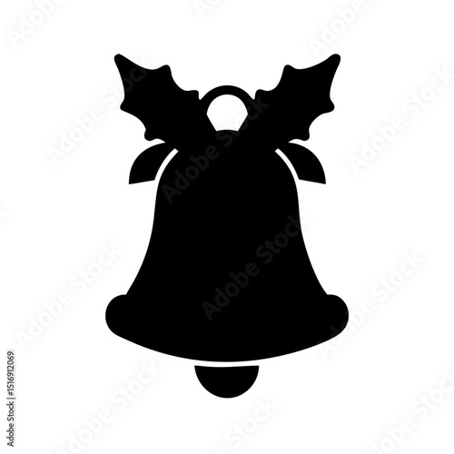Christmas bell vector graphic design, holiday bell icon, christmas decoration, bell clip art, svg