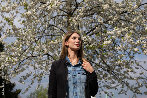 young woman in the park