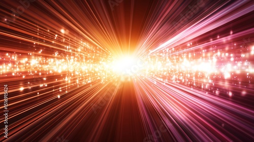 Abstract burst of light radiating outwards