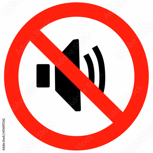 No Loud Sounds Sign