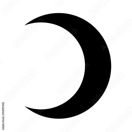 Crescent moon night sky astronomy celestial phase lunar eclipse astrology dark space midnight black