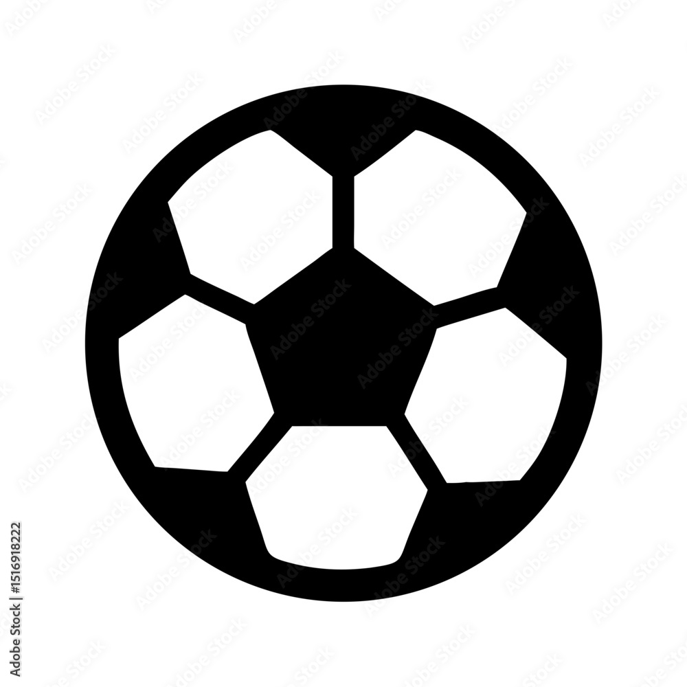 Obraz premium Soccer ball illustration vector graphic icon image for sports football game and recreation design