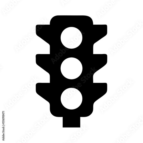 Traffic light signal icon vector illustration for road safety and transportation design needs