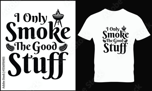 BBQ T-shirt design vector.