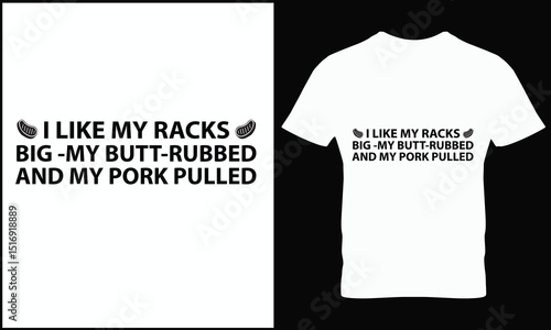 BBQ T-shirt design vector.