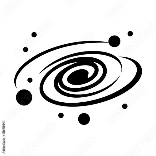 Galaxy space astronomy universe cosmos stars planets spiral cosmic science black hole milky way vector