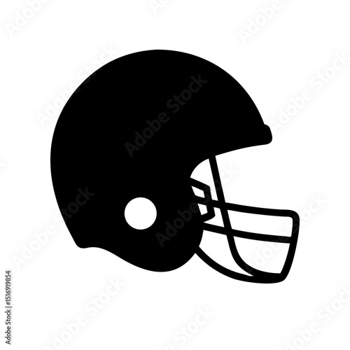 Football helmet vector graphic for sports equipment and safety gear design projects online use