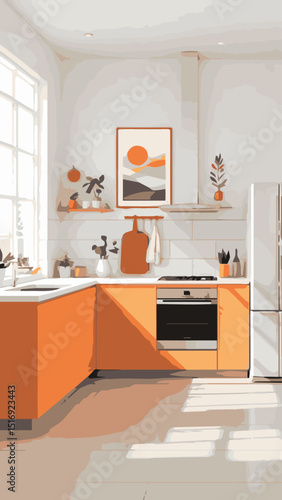 modern kitchen interior