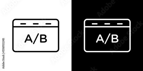A B test icon symbol concept for graphic design, Website, UI. Svg