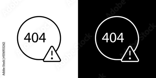 404 Error icon symbol concept for graphic design, Website, UI. Svg