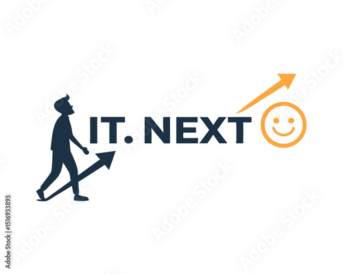 Person Walking Towards IT Next Level Growth and Happiness