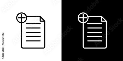 Add document icon symbol concept for graphic design, Website, UI. Svg