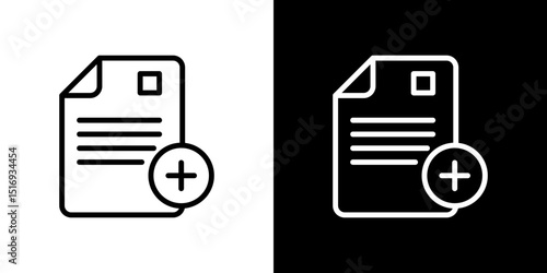 Add document icon symbol concept for graphic design, Website, UI. Svg
