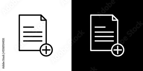 Add document icon symbol concept for graphic design, Website, UI. Svg