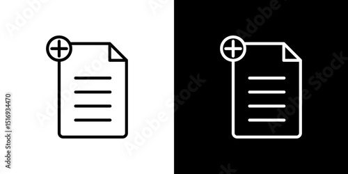 Add document icon symbol concept for graphic design, Website, UI. Svg