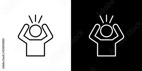 Anxiety icon symbol concept for graphic design, Website, UI. Svg
