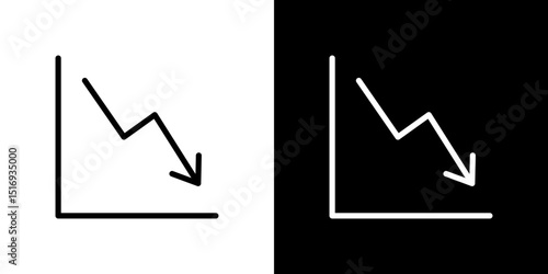 Arrow trend-down icon symbol concept for graphic design, Website, UI. Svg