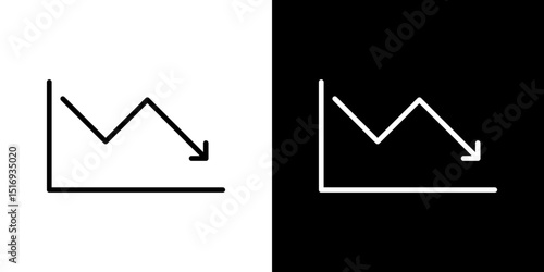 Arrow trend-down icon symbol concept for graphic design, Website, UI. Svg