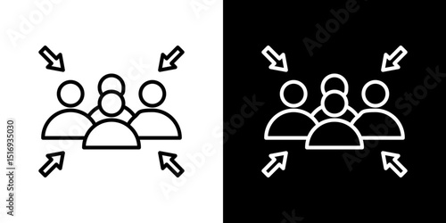 Assembly point icon symbol concept for graphic design, Website, UI. Svg