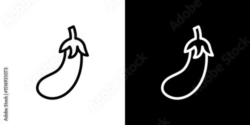 Aubergine icon symbol concept for graphic design, Website, UI. Svg