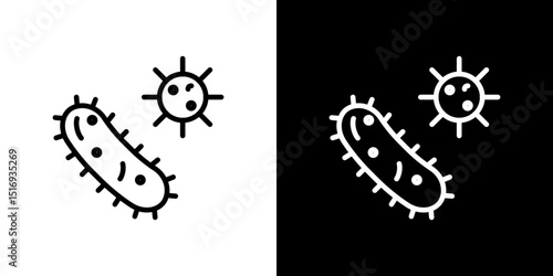 Bacteria icon symbol concept for graphic design, Website, UI. Svg