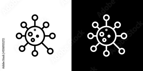 Bacteria icon symbol concept for graphic design, Website, UI. Svg