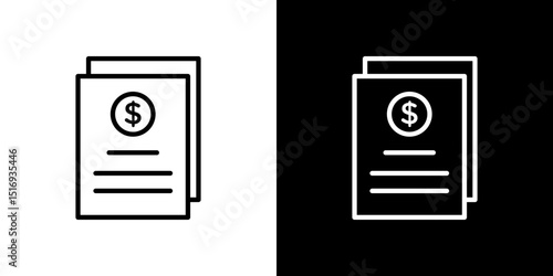 Bank statement icon symbol concept for graphic design, Website, UI. Svg