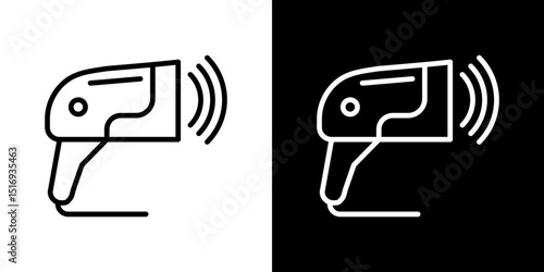 Barcode scanner icon symbol concept for graphic design, Website, UI. Svg