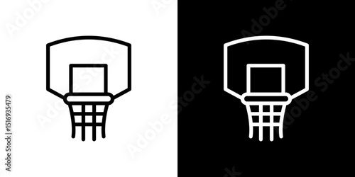 Basketball hoop icon symbol concept for graphic design, Website, UI. Svg