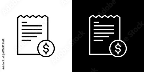 Bill paid icon symbol concept for graphic design, Website, UI. Svg