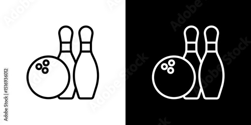 Bowling icon symbol concept for graphic design, Website, UI. Svg