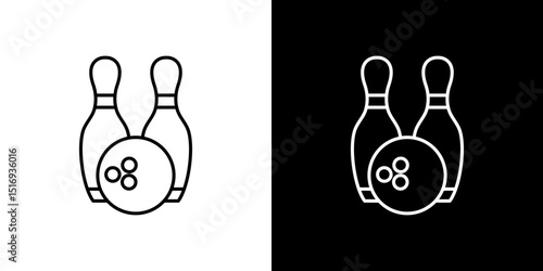 Bowling icon symbol concept for graphic design, Website, UI. Svg
