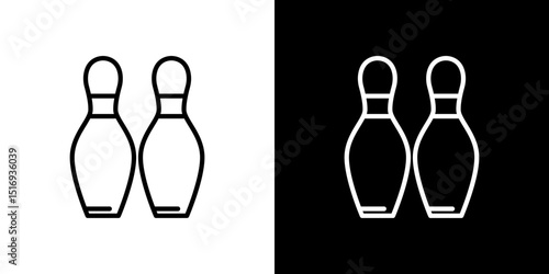 Bowling pins icon symbol concept for graphic design, Website, UI. Svg