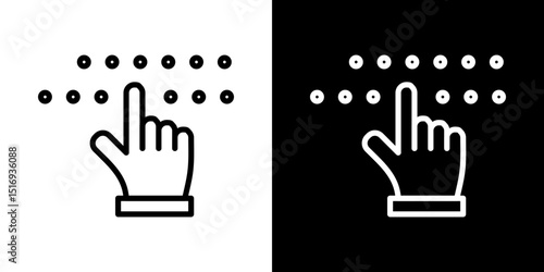 Braille icon symbol concept for graphic design, Website, UI. Svg