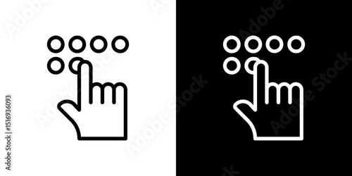 Braille icon symbol concept for graphic design, Website, UI. Svg