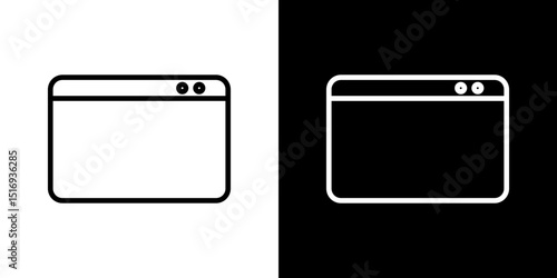 Browser icon symbol concept for graphic design, Website, UI. Svg