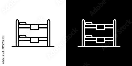 Bunk bed icon symbol concept for graphic design, Website, UI. Svg