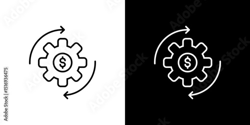 Business model icon symbol concept for graphic design, Website, UI. Svg