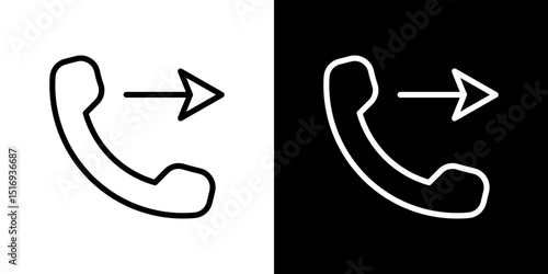 Call outgoing icon symbol concept for graphic design, Website, UI. Svg