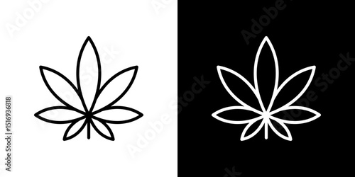 Cannabis leaf icon symbol concept for graphic design, Website, UI. Svg