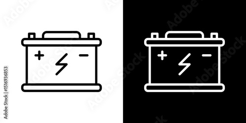 Car battery icon symbol concept for graphic design, Website, UI. Svg
